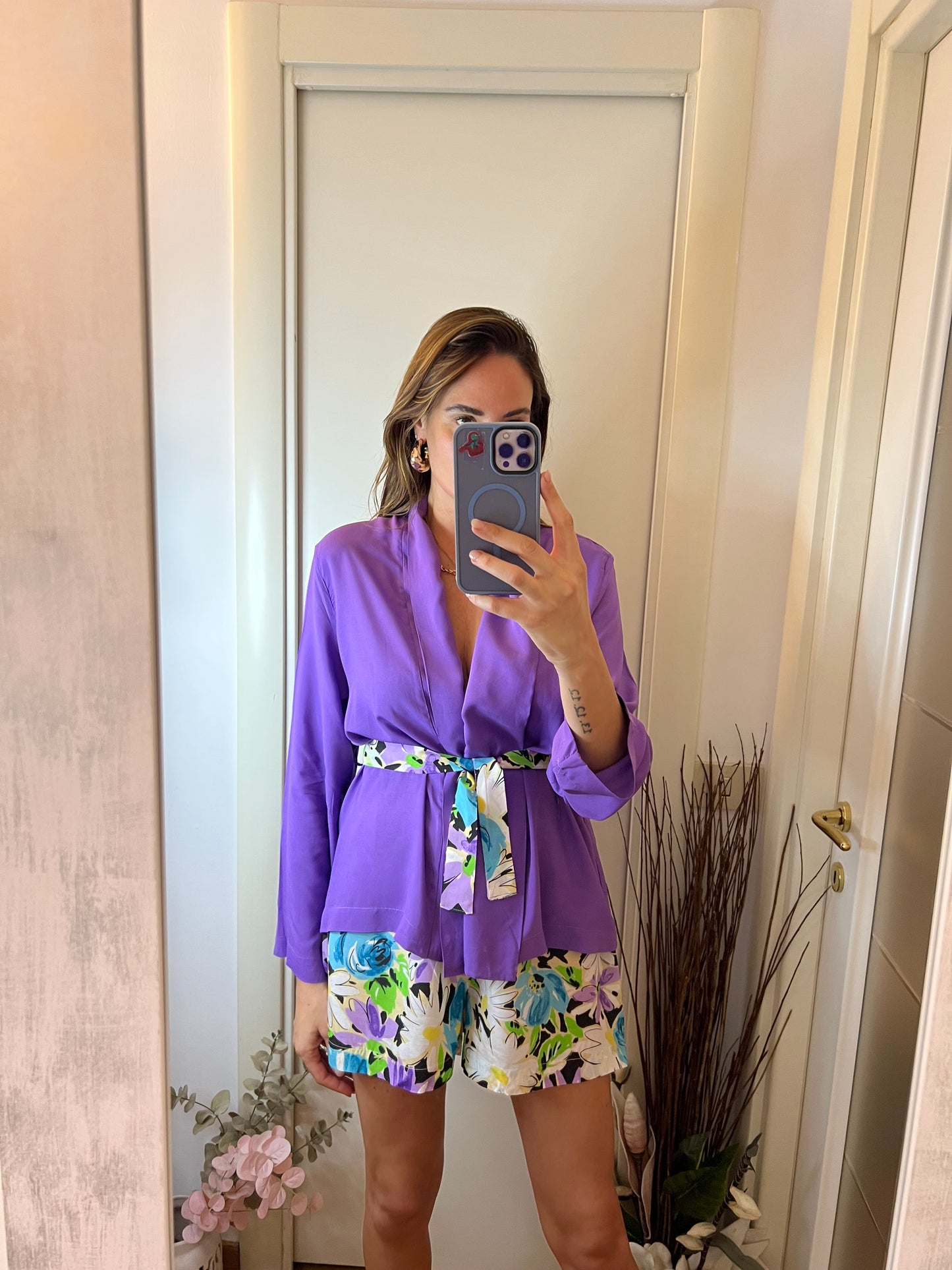 Kimono Viola flower