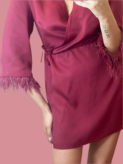 Abito piume Red