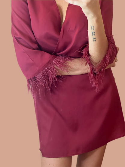 Abito piume Red