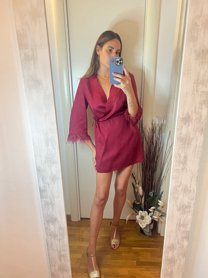 Abito piume Red